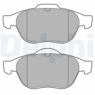 Комплект тормозных колодок, дисковый тормоз DELPHI LP3692