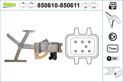 Стеклоподъемник VALEO 850610