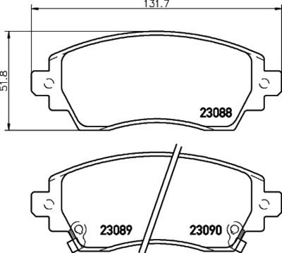 Bremžu uzliku kompl., Disku bremzes HELLA PAGID 8DB 355 017-101