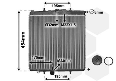 Radiators, Motora dzesēšanas sistēma VAN WEZEL 40002188