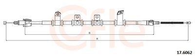 Тросик, cтояночный тормоз COFLE 92.17.6062