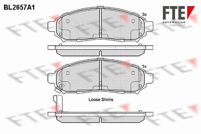 Bremžu uzliku kompl., Disku bremzes FTE 9010895
