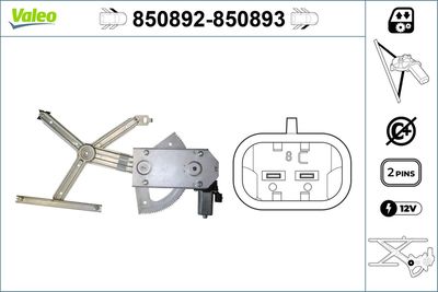 Стеклоподъемник VALEO 850892