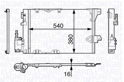 Конденсатор, кондиционер MAGNETI MARELLI 350203703000