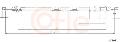 Тросик, cтояночный тормоз COFLE 92.10.5971