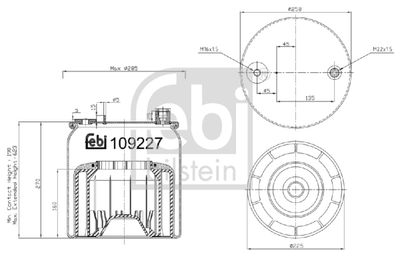 Pneimoatsperes spilvens, Pneimopiekare FEBI BILSTEIN 109227