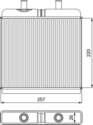 Теплообменник, отопление салона VALEO 812340