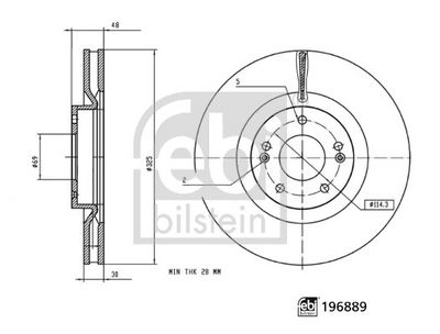Bremžu diski FEBI BILSTEIN 196889