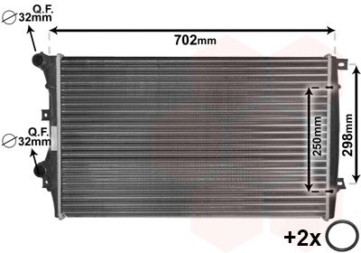 Radiators, Motora dzesēšanas sistēma VAN WEZEL 58012206