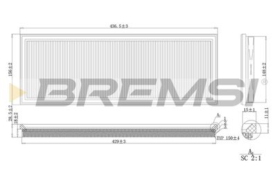 Воздушный фильтр BREMSI FA2137