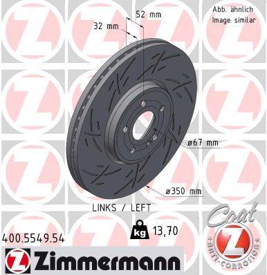 Тормозной диск ZIMMERMANN 400.5549.54