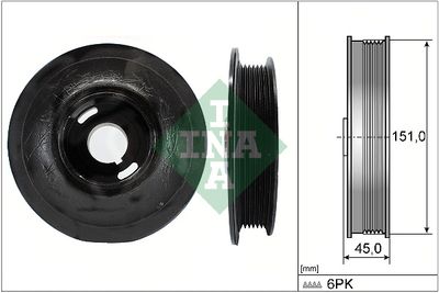 Ременный шкив, коленчатый вал Schaeffler INA 544 0072 10