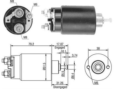 Ievilcējrelejs, Starteris MAGNETI MARELLI 940113050405