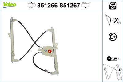 Стеклоподъемник VALEO 851266