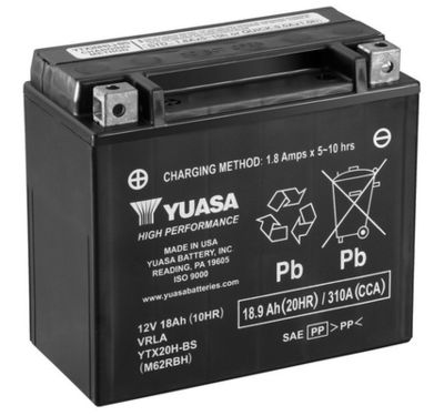 Startera akumulatoru baterija YUASA YTX20H-BS