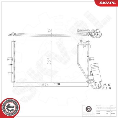 Конденсатор, кондиционер ESEN SKV 86SKV247