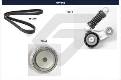 Ķīļrievu siksnu komplekts HUTCHINSON KHV 163