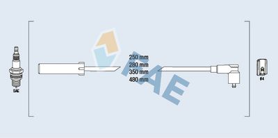 Комплект проводов зажигания FAE 85994