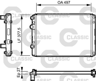 Radiators, Motora dzesēšanas sistēma VALEO 232953