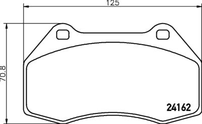 HELLA PAGID 8DB355012151 Bremžu uzliku kompl