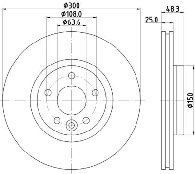 Bremžu diski HELLA PAGID 8DD 355 119-511