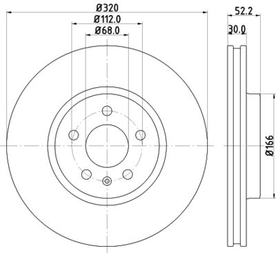 Тормозной диск HELLA 8DD 355 113-911