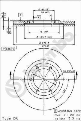 Bremžu diski BREMBO 09.5511.10