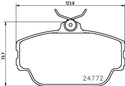Bremžu uzliku kompl., Disku bremzes HELLA PAGID 8DB 355 014-521
