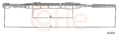 Тросик, cтояночный тормоз COFLE 10.423