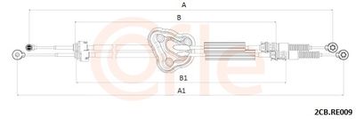 Трос, механическая коробка передач COFLE 2CB.RE009