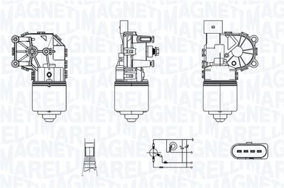 Двигатель стеклоочистителя MAGNETI MARELLI 064350005010