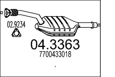 Катализатор MTS 04.3363