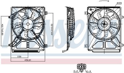 Ventilators, Motora dzesēšanas sistēma NISSENS 850683