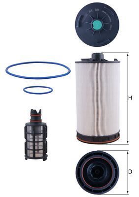 Топливный фильтр MAHLE KX654KIT