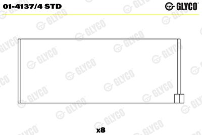 Шатунный подшипник GLYCO 01-4137/4 STD
