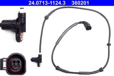 Датчик, частота вращения колеса ATE 24.0713-1124.3