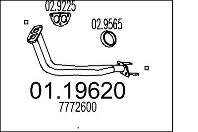 Труба выхлопного газа MTS 01.19620