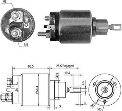 Ievilcējrelejs, Starteris MAGNETI MARELLI 940113050419