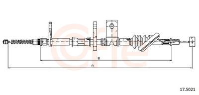 Тросик, cтояночный тормоз COFLE 92.17.5021