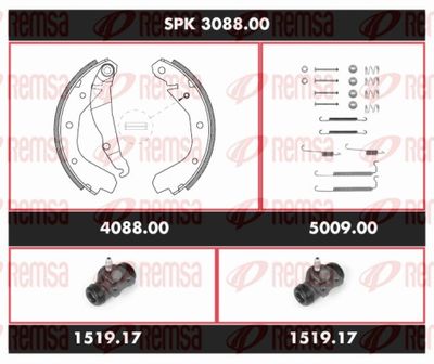 Bremžu komplekts, Trumuļu bremzes REMSA SPK 3088.00