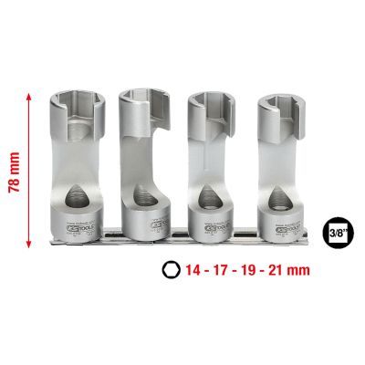 Muciņatslēgas maiņgalviņu komplekts, iesmidzināšanas sūknis KS TOOLS 405.0155