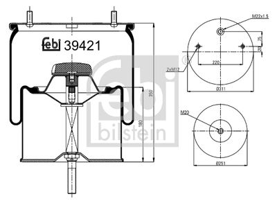 Pneimoatsperes spilvens, Pneimopiekare FEBI BILSTEIN 39421