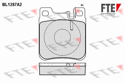 Bremžu uzliku kompl., Disku bremzes FTE 9010092