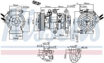 Компрессор, кондиционер NISSENS 891007