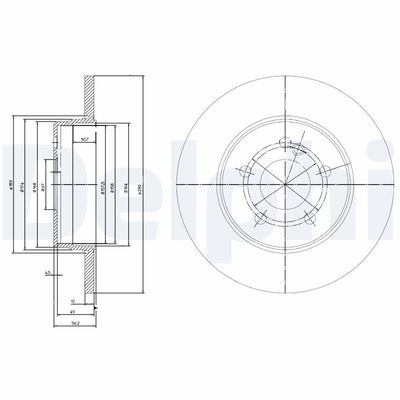 Тормозной диск DELPHI BG3208