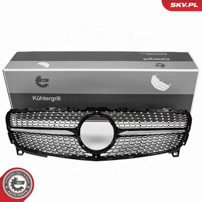 grill Mercedes Diament,czarny połysk,MERCEDES A-klasa (W176, 2016-2018),A17 ESEN SKV 66SKV506