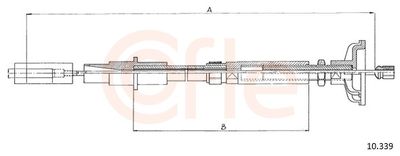 Трос, управление сцеплением COFLE 92.10.339