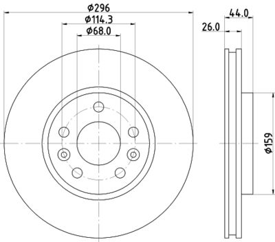 Тормозной диск HELLA 8DD 355 131-871