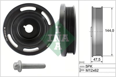 Комплект ременных шкивов, коленчатый вал Schaeffler INA 544 0121 20