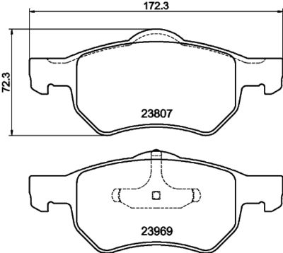 HELLA PAGID 8DB355010641 Bremžu uzliku kompl